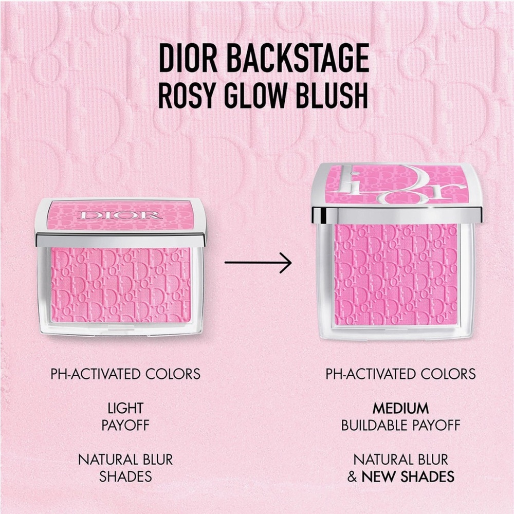 DIOR Backstage Rosy Glow Blush with pH-Activated
Pink With Dust Bag , W/Box - Picture 11 of 17